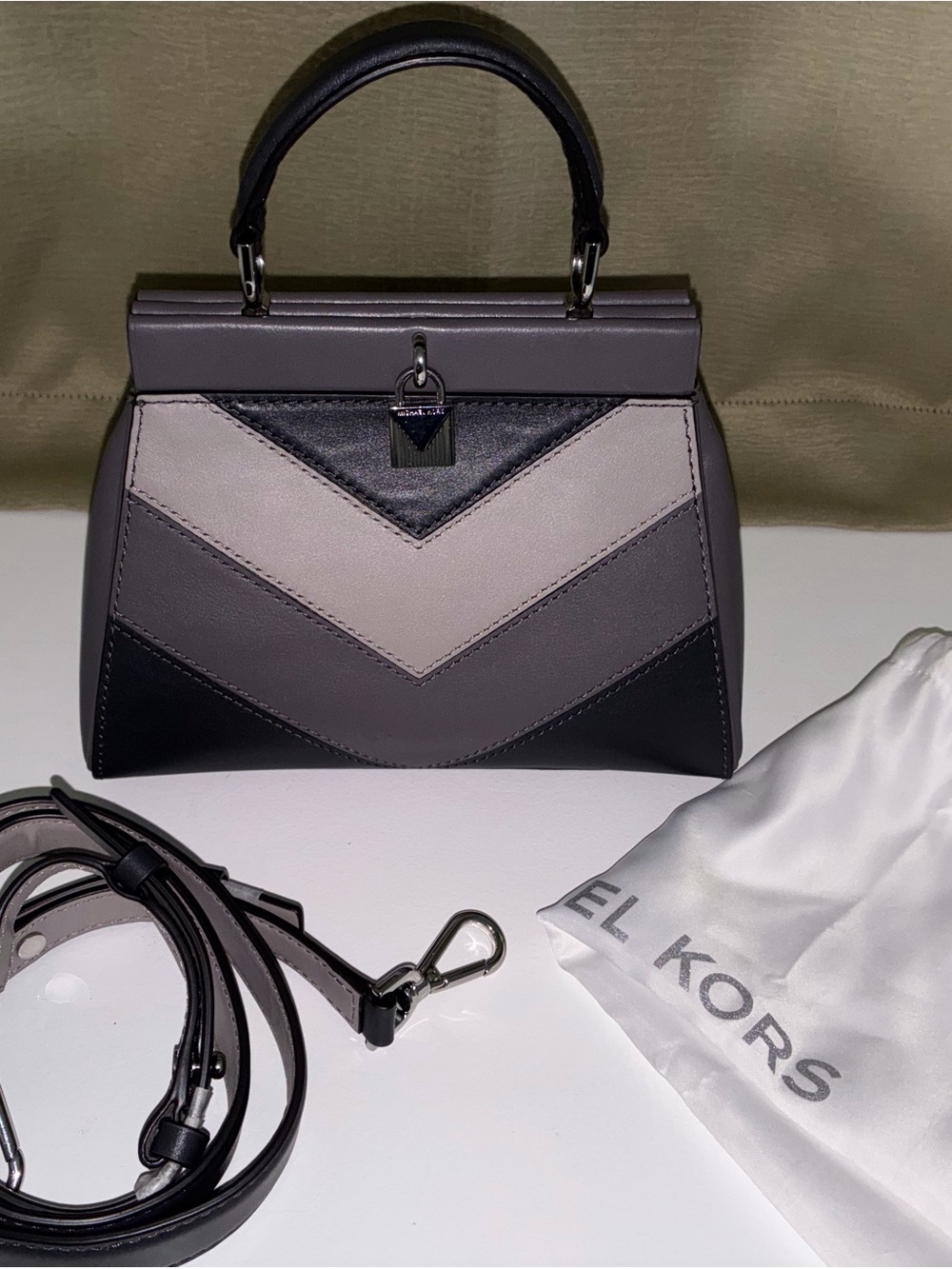 Michael Kors Sloan Color-Block Leather satchel